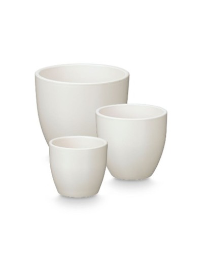 Set de Macetas Ibergarden Blanco Arcilla Ø 14 cm Ø 22 cm Ø 17 cm 3 Piezas