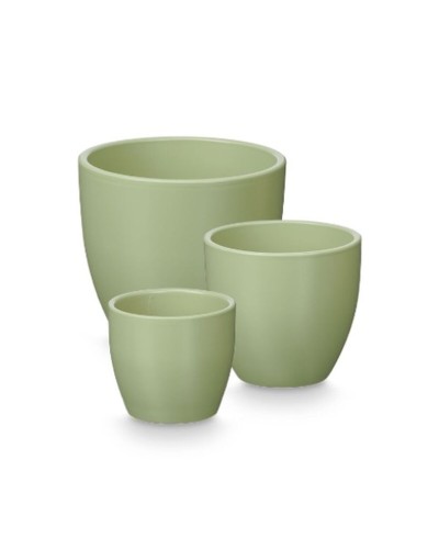 Set of pots Ibergarden Mint Clay Ø 14 cm Ø 22 cm Ø 17 cm 3 Pieces