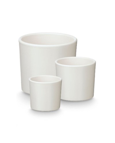 Set di Vasi Ibergarden Bianco Argilla Ø 14 cm Ø 22 cm Ø 17 cm 3 Pezzi