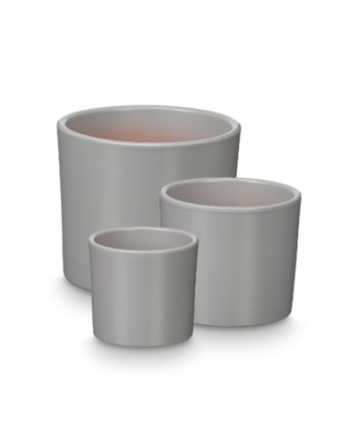 Krukset Ibergarden Grå Lera Ø 14 cm Ø 22 cm Ø 17 cm 3 Delar