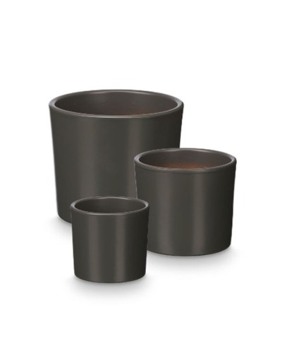 Pottenset Ibergarden Antraciet Klei Ø 14 cm Ø 22 cm Ø 17 cm 3 Onderdelen