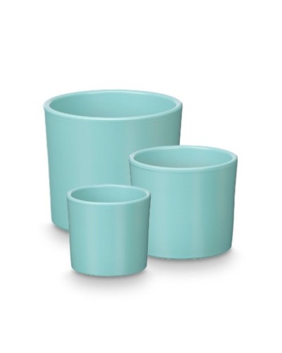 Pottenset Ibergarden Turkoois Klei Ø 14 cm Ø 22 cm Ø 17 cm 3 Onderdelen