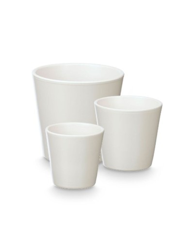Set di Vasi Ibergarden Bianco Argilla Ø 14 cm Ø 22 cm Ø 17 cm 3 Pezzi