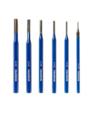 Set cilindrische ponsen Workpro Staal