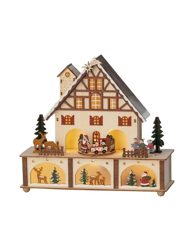 Decorazione Natalizia Lumineo Legno 27 x 24,3 x 10 cm