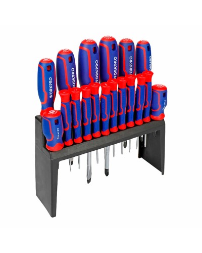 Screwdriver Set Workpro Phillips Flat Torx 18 Pieces