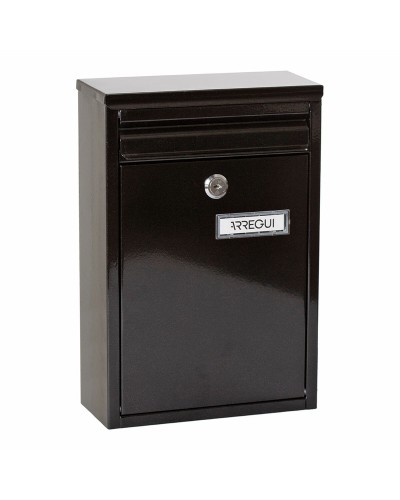 Buzón Arregui Negro Acero 22 X 8 X 32 cm