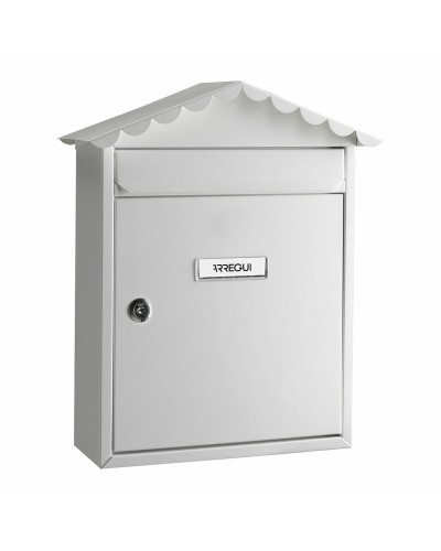 Briefkasten Arregui Weiß Stahl 30 x 11 x 36 cm