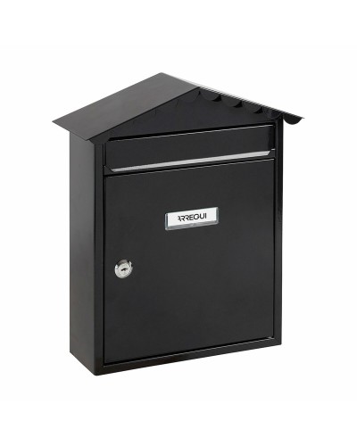 Brevlåda Arregui Svart Stål 30 x 11 x 36 cm