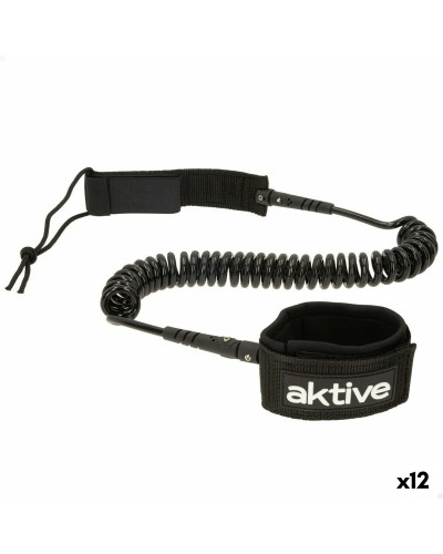 Leash Aktive Noir 20 cm Spirale Paddle Surf