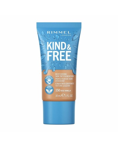 Rimmel London Kind & Free Creamy Makeup Base Rose Vanilla (30ml) - Lightweight & Hydrating
