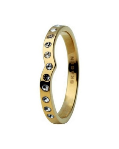 Skagen Anillo de Mujer JRSG024SS5 Plata, Talla 10 - Diseño Minimalista
