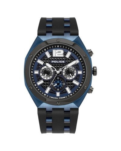 Police Montre Homme PL15995JSBLU03P - Ø 46mm, Bleu - Style Urbain
