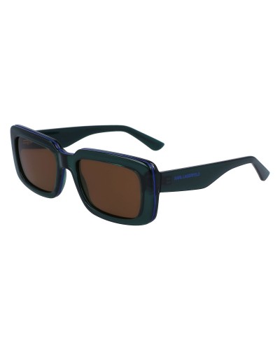 Karl Lagerfeld KL6101S-300 : Lunettes de soleil Unisexe, Monture Verte, 54mm
