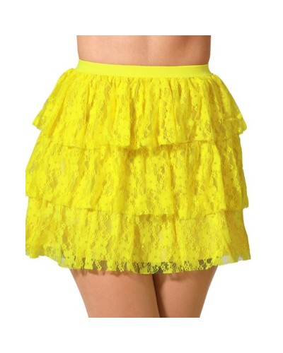 Yellow Summer Women's Skirt - High Waisted Elastic - Casual & Elegant

