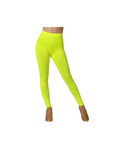 Women's Yellow Sports Leggings - High Waist, Breathable - Yoga, Fitness
