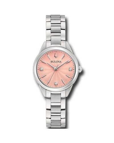 Bulova Damen 96P254: Edelstahl, Perlmuttzifferblatt, Elegant
