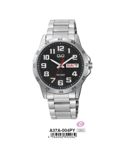 Men's Watch Q&Q A37A-004PY Classic Analog Quartz
