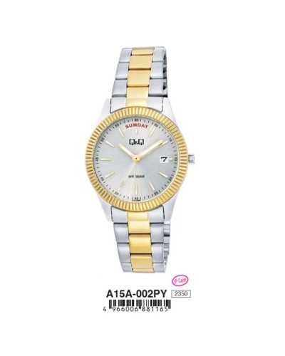 Q&Q Montre Homme A15A-002PY Classique Résistante à l'Eau
