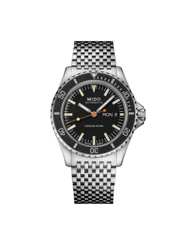 Mido Ocean Star GMT Black Silver - Men's Diving Watch Steel 44mm
