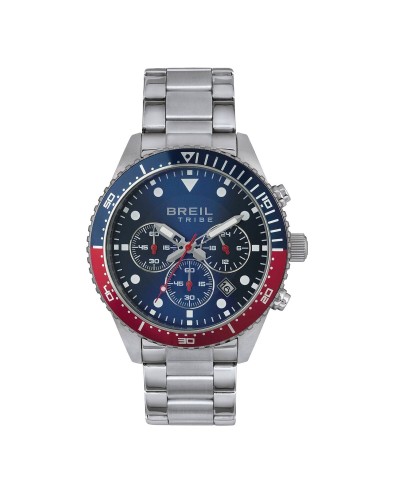 Breil Tribe EW0581 Montre Homme Acier Bleu Chronographe Étanche
