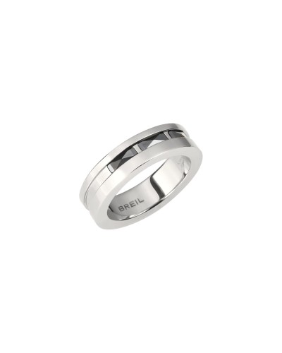 Breil Men's Ring TJ3276 Stainless Steel Size 25 - Modern Design
