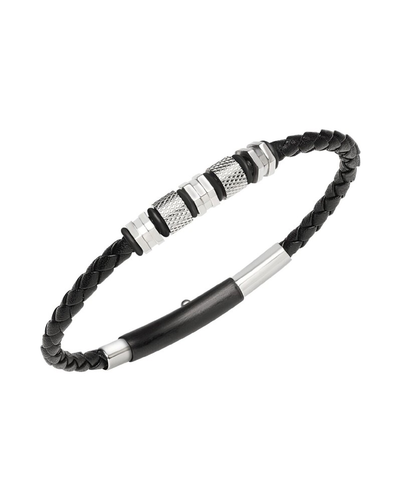Breil Bracciale Uomo Acciaio Nero Maglia Milano TJ3374