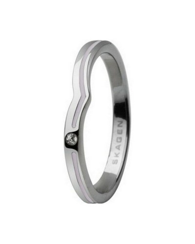 Skagen Women's Ring JRSV018SS Stainless Steel Silver Minimalist
