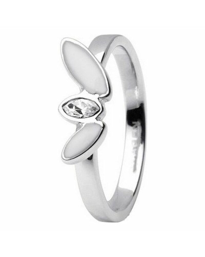 Skagen Bague Femme JRSW029SS Acier Inoxydable Argent Minimaliste
