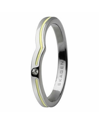 Skagen Damenring JRSY018SS Edelstahl Silber - Minimalistisches Design
