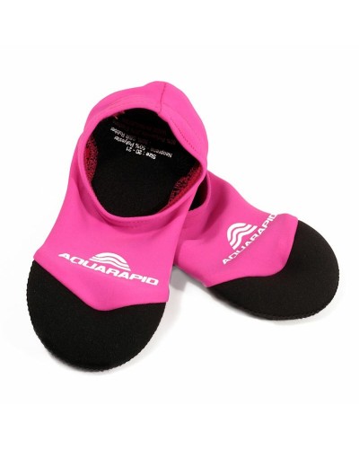 Aquarapid Badeschuhe für Kinder Rosa - Anti-Rutsch Poolsocken Neopren

