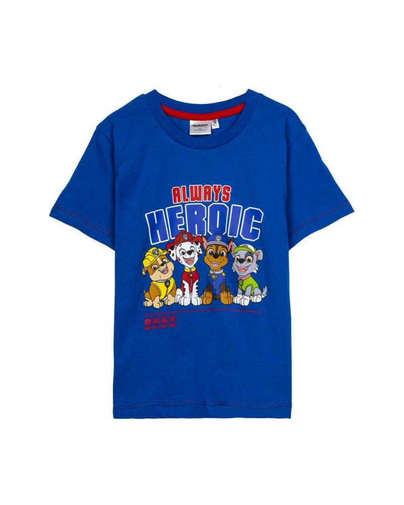 T-Shirt met Korte Mouwen The Paw Patrol Donkerblauw