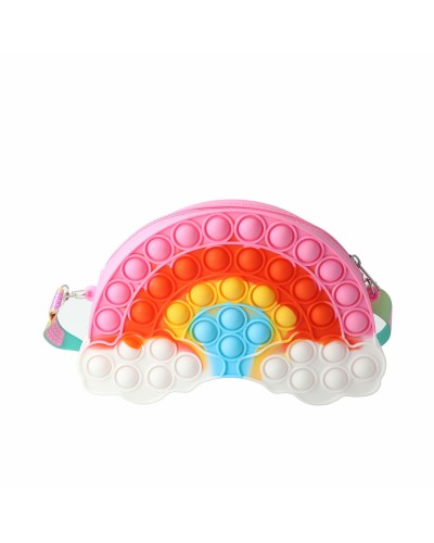 Inca Pop-it Multicolored Rainbow Shoulder Bag - Antistress Sensory Game
