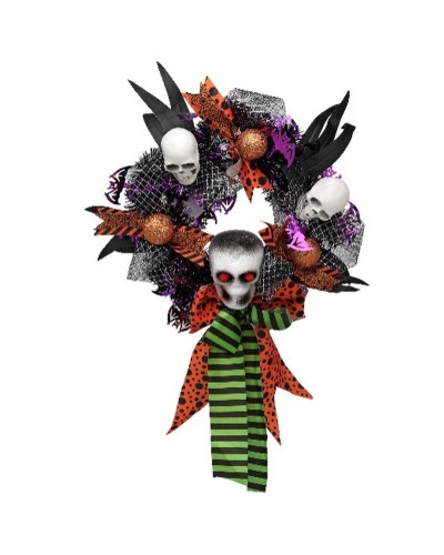 Couronne Décorative de Noël Argentée avec Pommes de Pin et Paillettes - Ø 30cm
