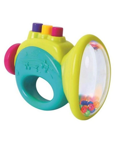 Babyrassel Trompete - 14cm - Sensorisches und akustisches Spielzeug
