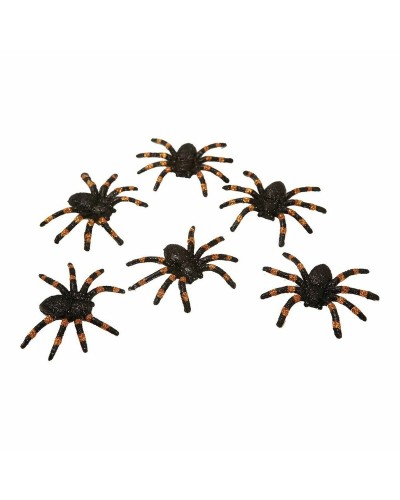 Halloweendekorationer My Other Me Spindel Glansig (6 uds) (6 x 7 cm)