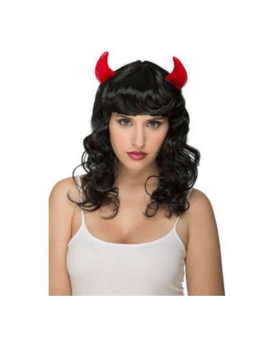 Meine andere Seite Dämonenperücke Damen Braun - Halloween Kostüm
