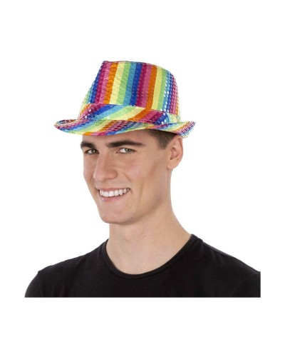 Mein anderes Ich Regenbogen-Paillettenhut Mehrfarbig - Größe S
