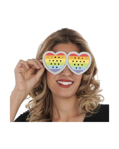 My Other Me Lunettes Rainbow Coeur - Lunettes de Soleil Colorées
