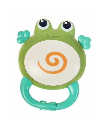 Hochet Grenouille Bois Naturel - 11x9x3 cm - Jeu Sensoriel Premier Âge
