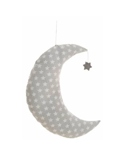 Cojín Decorativo Luna Gris 38x30 cm - Decoración Habitación Infantil
