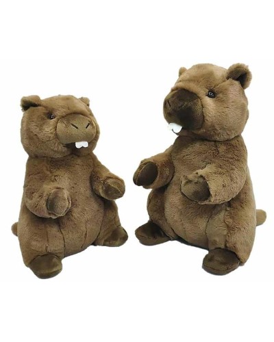Peluche Marmotte Brune - Doux Animal en Peluche Réaliste
