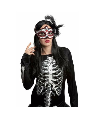 My Other Me Maske Einheitsgröße Weiß Rot - Verkleidungen und Partys
