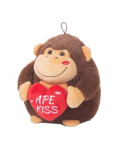 Plüsch Gorilla Herz 22cm - Weiches Teddybär Stofftier Geschenk
