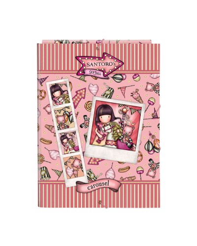 Gorjuss Carousel: Carpeta Salmón A4 - Portadocumentos Escuela/Oficina
