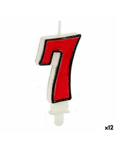 Candele Compleanno Bianco Rosso - Set 12 Pz - Decorazioni Torta Party
