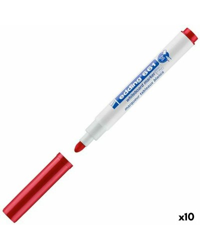 Edding 661 Rot: Whiteboardmarker (10 Stück) - Perfekter Strich
