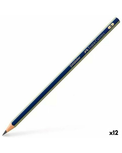 Faber-Castell Goldfaber 1221 B: Graphite Pencil Black Hexagonal - Set of 12
