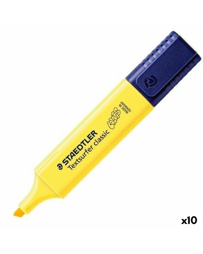 Staedtler Textsurfer Classic - Surligneur Pastel Jaune - 10 Pièces - Texte Parfait
