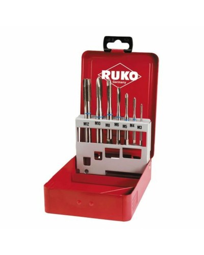 Draad tappen set voor machines RUKO Snelstaal (HSS) DIN 371 DIN 376 Soort B 7 Onderdelen